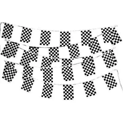 מכונית מירוץ אוטומטית מחרוזת דגל תליית 20 יח 14 x21 ס "מ קטנים פוליאסטר מודפסת f1 ספורט עבור קישוט צד הבית