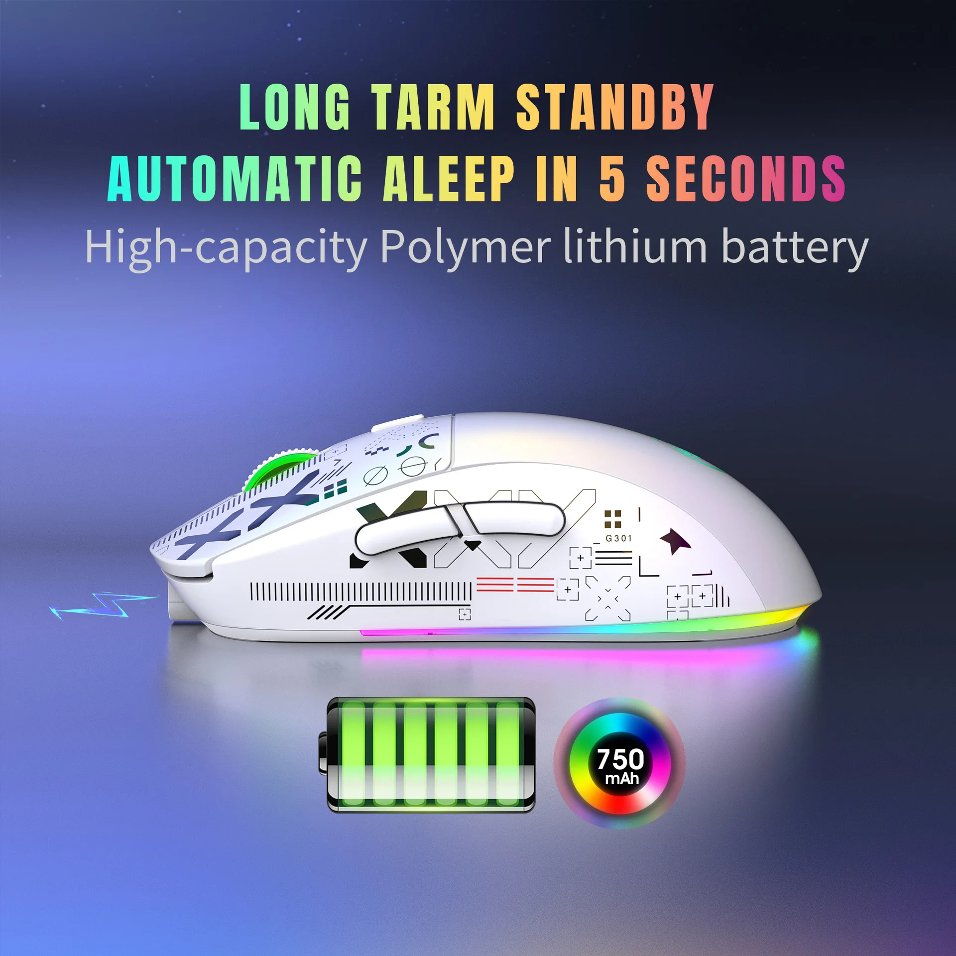 무선 게임 마우스 물 전송 Slient RGB 발광 마우스, TYPE-C 충전 지지대, T90 3 모드, 2.4G, BT1, BT2, 도매