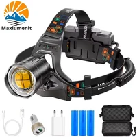 פנס ראש חזק XHP100 Led עם זום, טעינה באמצעות USB, עוצמה גבוהה, עמיד למים, פלט 18650, פנס ראש מבריק מאוד 1