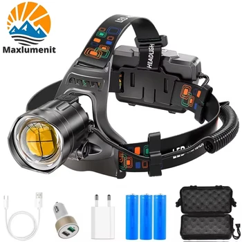 Powerful XHP100 LED Headlamp – USB Rechargeable Waterproof Head Torch 1