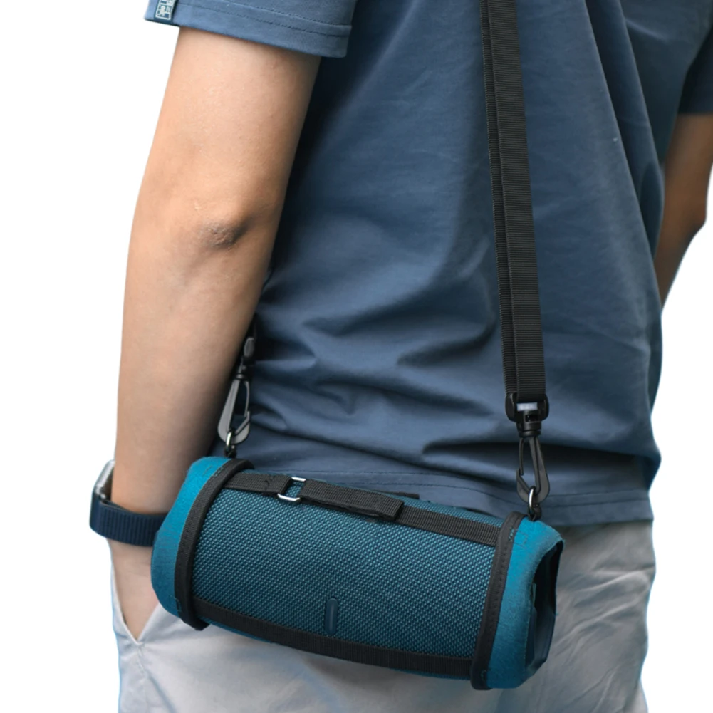For JBL Charge 5 Bluetooth Speaker Protect Carrying Cover Soft Skin Sleeve Carry Pouch with Shoulder Strap Speaker Accessories