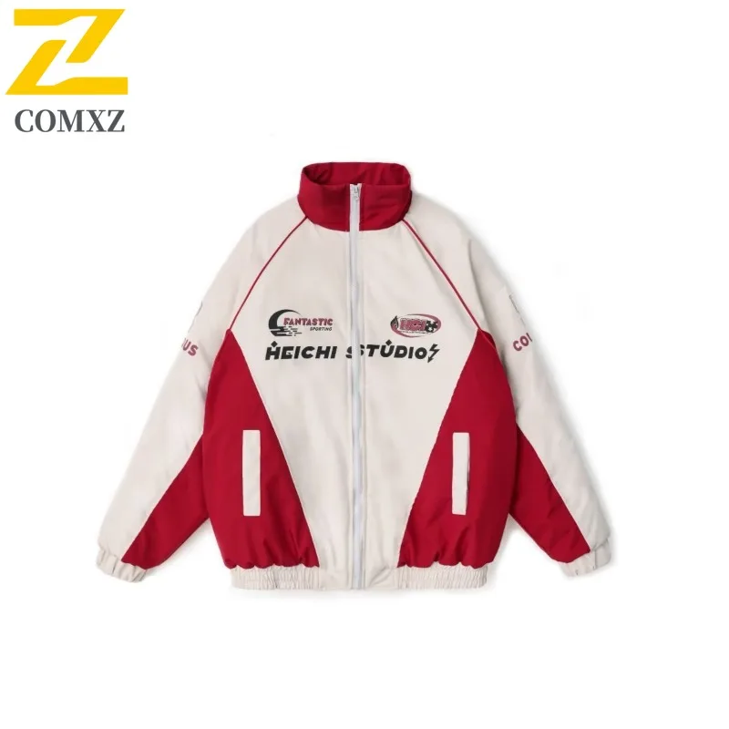 COMXZ 2025 New Men High Street Functional Cargo Jacket Loose Versatile Spring Autumn Waterproof and Windproof Casual Outdoor Top