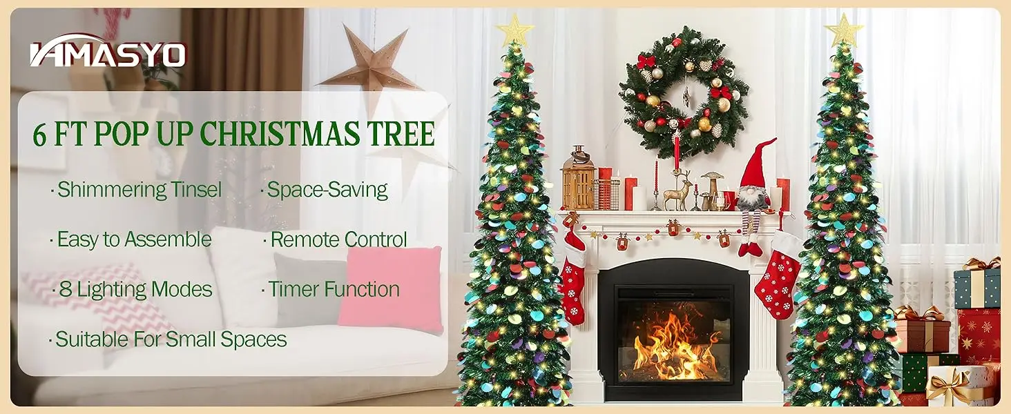 6 FT Pop Up Christmas Tree