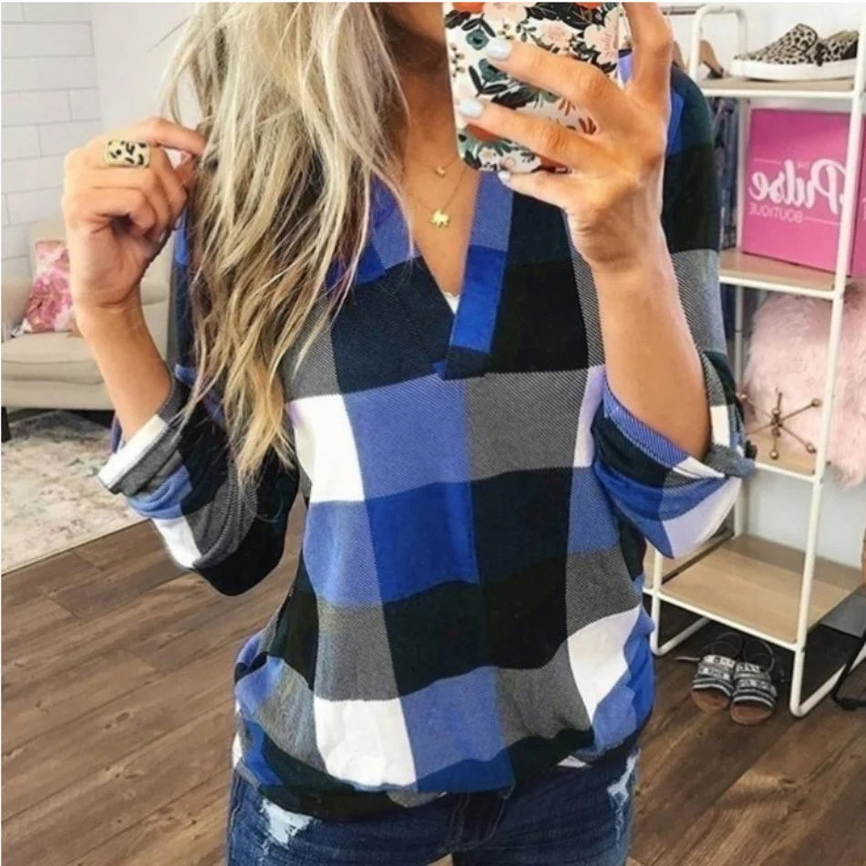 2022 Women Shirts Autumn Casual Plaid Shirt For Women Tops And Blouses Long Sleeve Red Ladies Plaid Shirts 2022 Women Shirts Autumn Casual Plaid Shirt For Women Tops And Blouses Long Sleeve Red Ladies Plaid Shirts