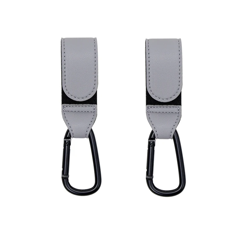 Premium Leather Stroller Hooks - Elegant Organizer & Diaper Bag Holders