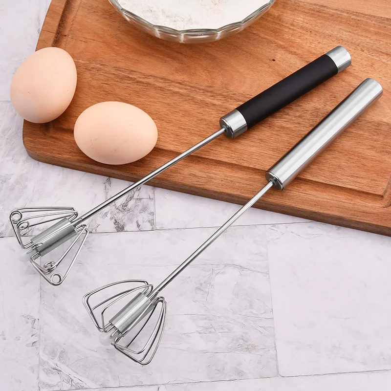 

Stainless steel 430 semi-automatic rotary manual egg beater batter cake mixer