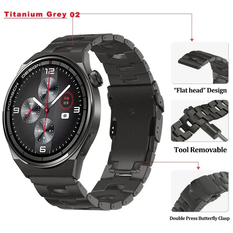 Luxury 22mm Quick Fit Titanium Metal Band - Premium Business Bracelet Strap