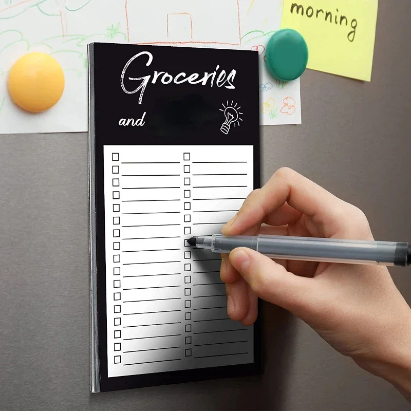 50 Sheets Fridge Magnetic Notepads Cute Memo Pads Grocery Shopping List To Do List Planner Grocery Sticker Message Board Notes 2