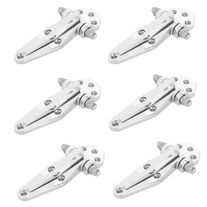 

6X Brushed Satin Nickel Cooler Freezer 90 Degree Door Hinges Silver Tone