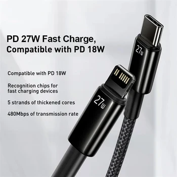 For Apple PD 27W USB C Charger Cable For iPhone 14 13 12 11 Pro Max Mini X XS XR 7 8 Plus Fast Charging Type C Cable Accessories 4