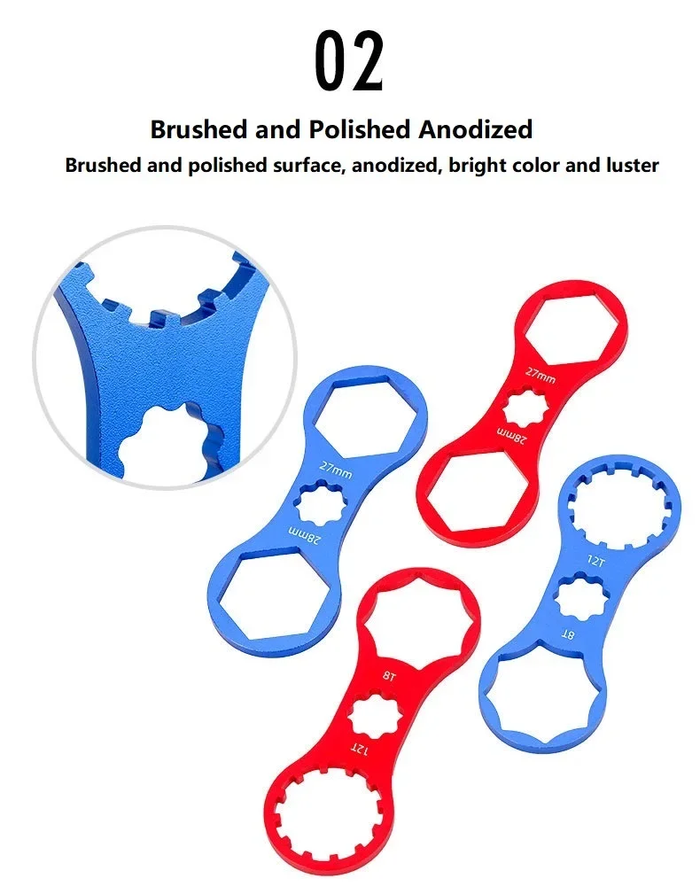 Description Picture 4 of itemAluminum Bicycle Front Fork Repair Tool For SR Suntour XCR/XCT/XCM/RST MTB Bike Front Fork Cap Wrench Disassembly Tools