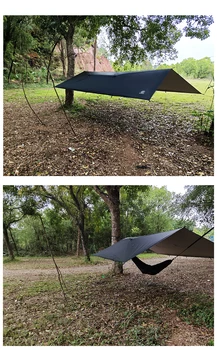 Aricxi Multifunctional Camping Tarp - Lightweight Blackout Silver Coating Sun Shade for Hammock 5