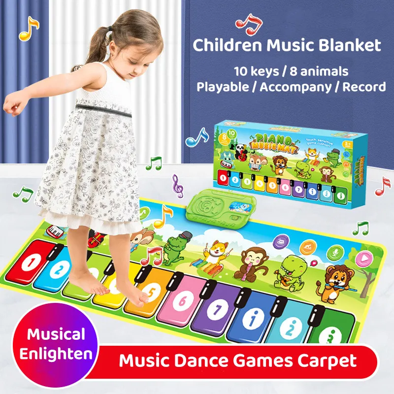 Tapete Musical para Bebês, Teclado Piano, Instrumento Musical, Cobertor,  Toque, Jogos Educativos, Brinquedos Montessori, Presentes para Crianças,  Chão - AliExpress