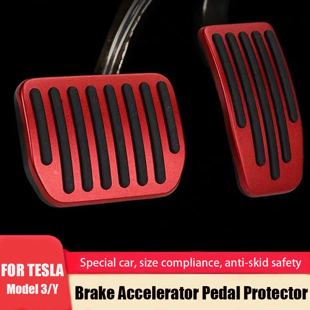

For Tesla Model 3 Model Y 2017-2022 Accessories Aluminum alloy Foot Pedal Accelerator Gas Fuel Brake Pedal Pedal Cover
