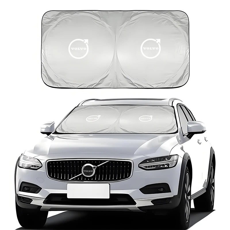 접이식 자동차 앞유리 햇빛 가리개 자외선 차단 쉐이드 볼보 XC90 V90 V60 XC60 V40 EC40 EX40 S80 S60 S90 C40 XC40 V7용