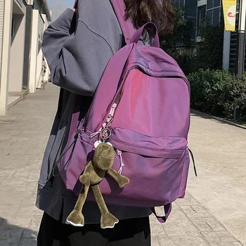 Zaino da donna nuovo Zaino da donna alla moda nuovo Zaino per laptop unisex di grande capacità Zaino da donna in nylon Borsa da studente carina
