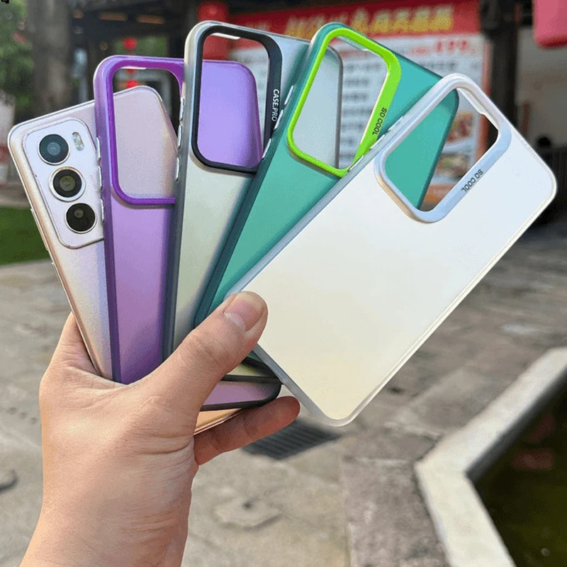 Luxurious Metallic Aurora Matte Phone Case for OPPO Reno12 & Reno12 Pro