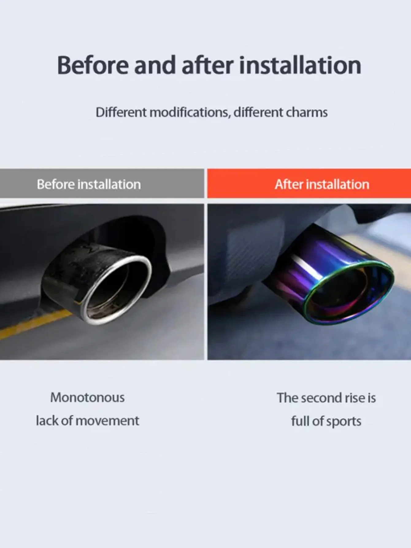 Universal Car Rear Modification Parts Exhaust Pipe Tip Black Stainless Steel Remus Titanium Exhaust Tip Round Black Tail Pipe Car Accessory