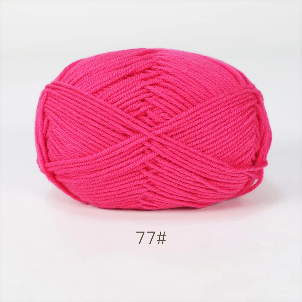 Luxurious Soft Milk Cotton Yarn Pack for Knitting and Crochet Projects - 5PCS, Total 250g