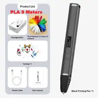 Stylo d'impression 3D professionnel, stylos d'impression 3D de niveau compétition, écran OLED, avec filament PLA, création de dessins 3D, design détachable 6