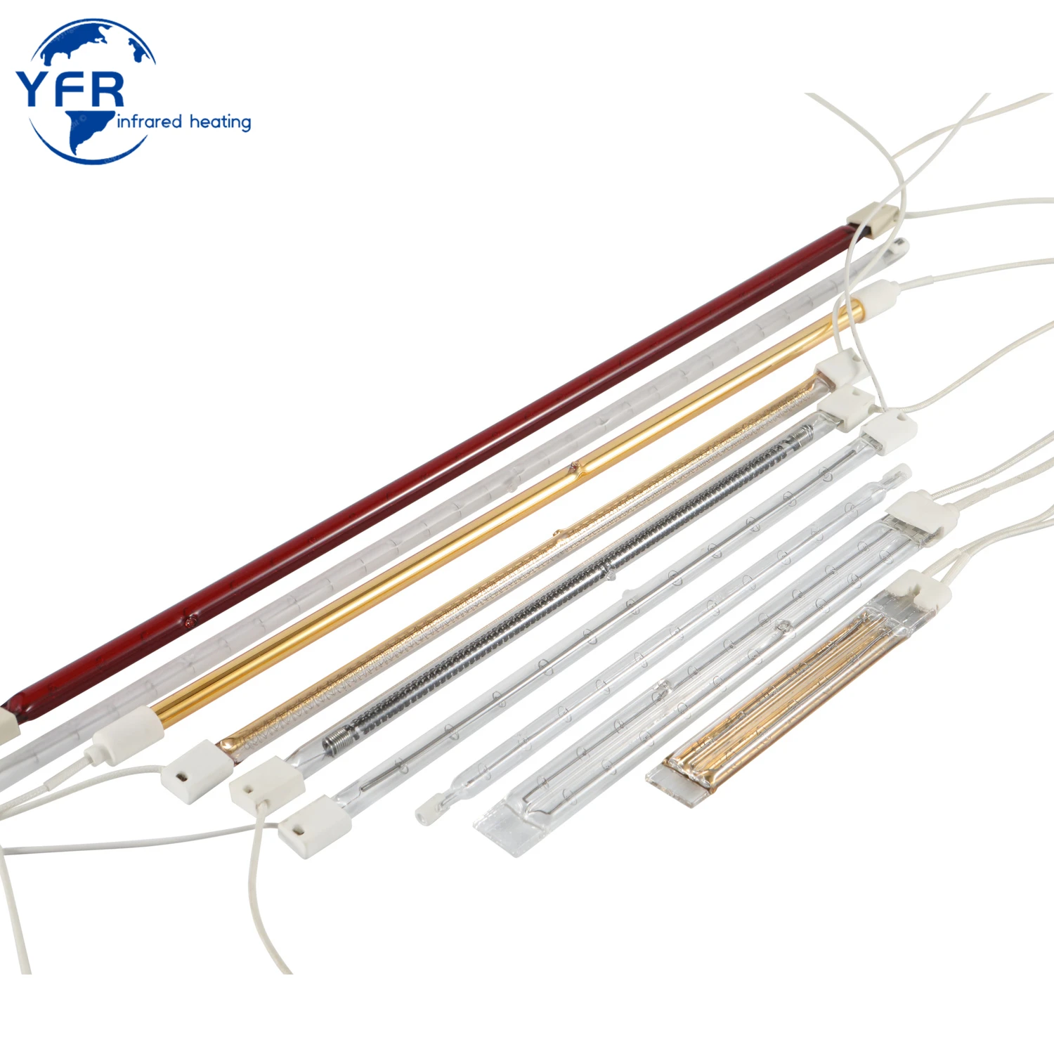 Halogen infrared heating lamp 1500W 220V Suitable for food heating and industrial drying, it provides uniform heat distribution.