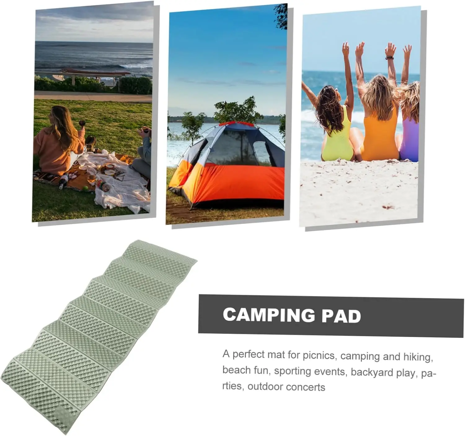 Moisture-Proof Pad Tent Sleeping Pad Tent Mat Foam Camping Mat Folding Picnic Mat Soft Compact Cushion Foldable Backpack 5