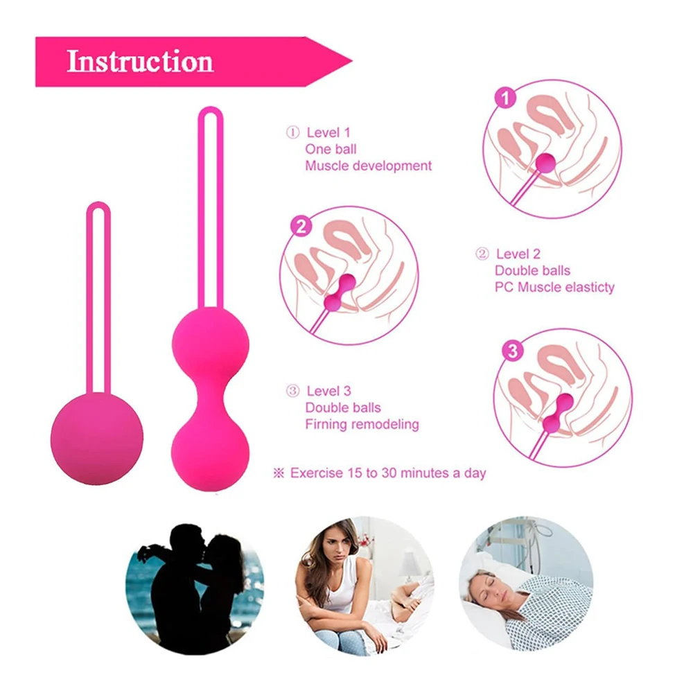 Women Kegel Ball Egg Intimate Silicone Smart Kegel Vaginal Pelvic Floor Balls Sex Toys for Adult kegel balls