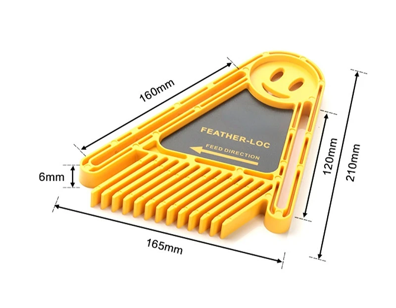 Featherboard used on a band saw for safe cuts