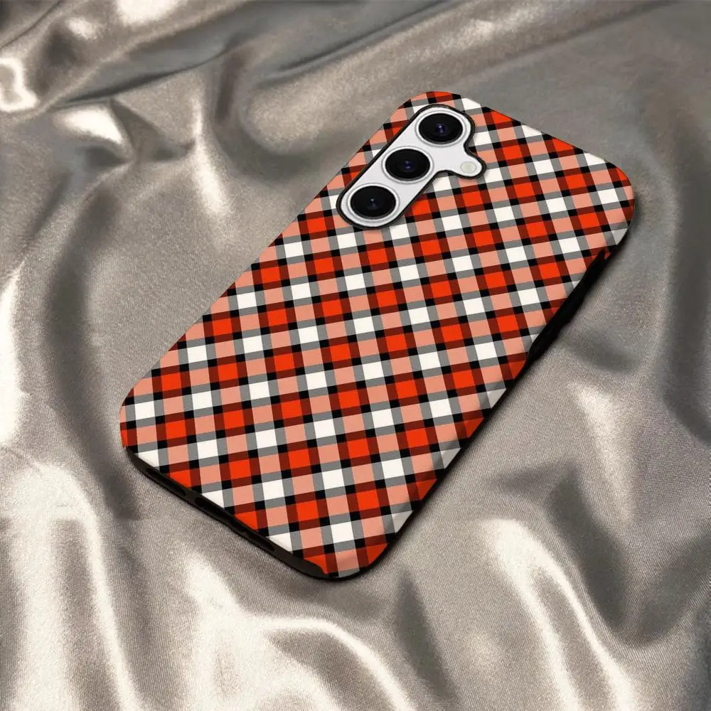 Vintage Red Gingham Glossy HD Phone Case - Durable Hard PC Cover