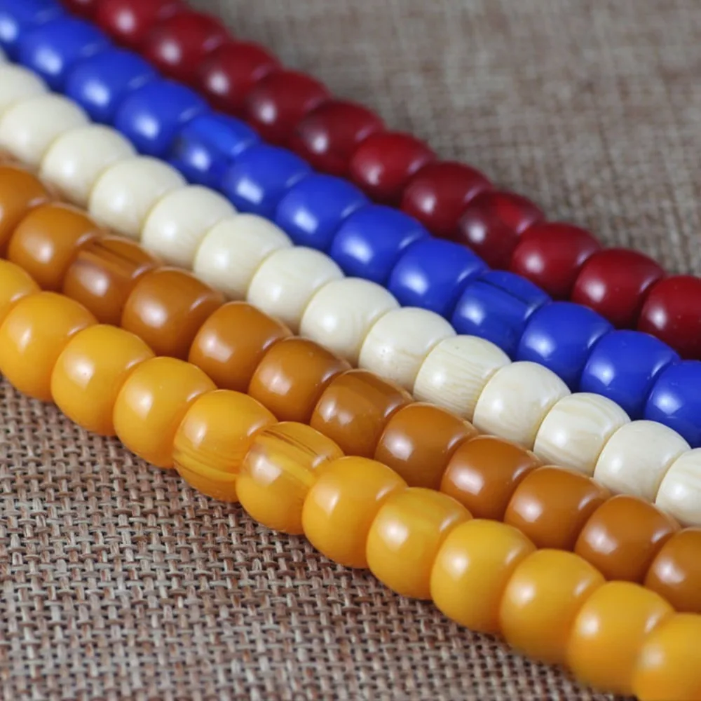 

10x7mm Honey Resin Beeswax Yellow Amber Stripes Gems Wheels Abacus Spacer Loose Beads DIY Jewelry Making Necklace Bracelet