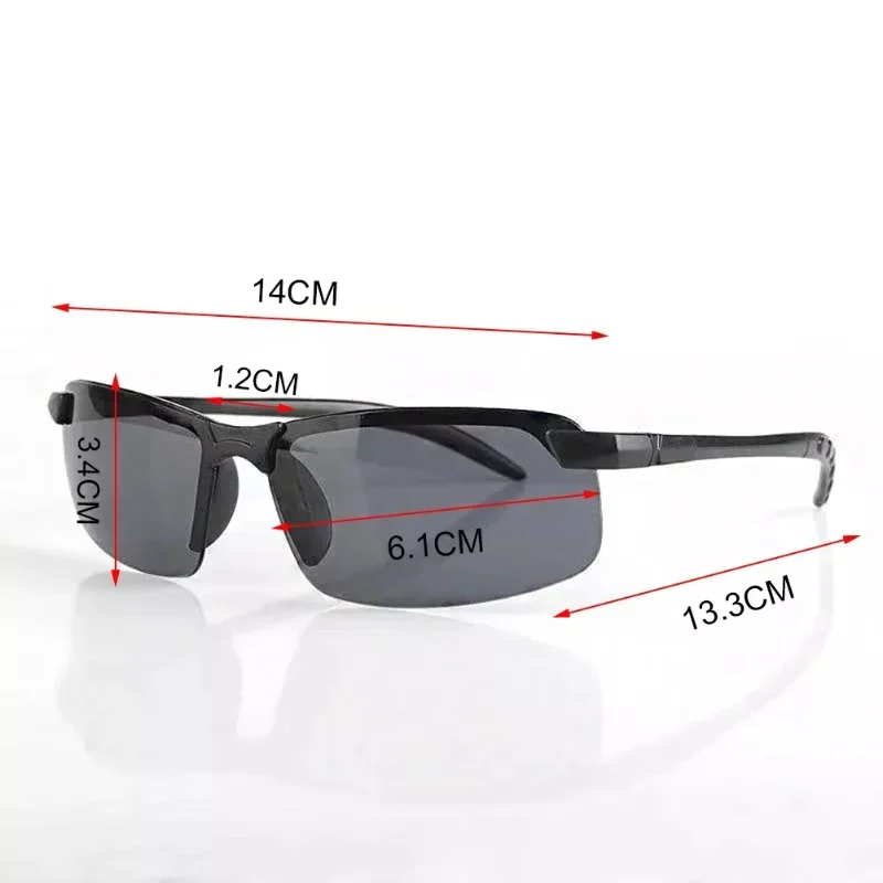 2PCS Night Vision Glasses Men Anti-Glare Driving Goggle Half Frame Polarized Sunglasses for Driver UV400 Day and Night Glasses 5