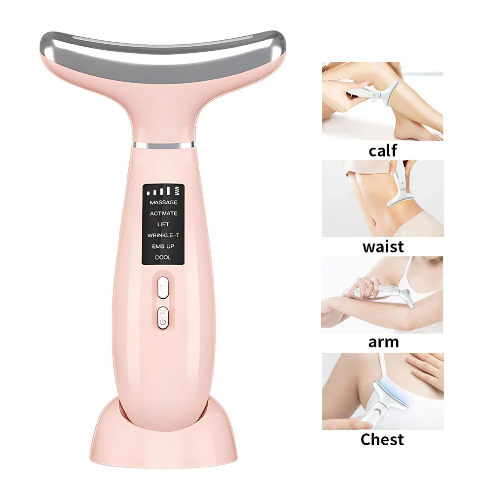 EMS Line Face Neck Lifting V Beauty Device Photon Therapy Anti Wrinkle Double Chin Remover Skin Tighten Facial Lifter Massager v shape tools face lift stickers power lifter invisible skin facial wrinkle line tight face beauty tape transparent thin ba d7x6
