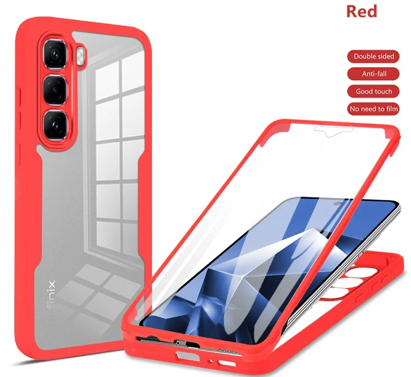 360° Protection Hard Clear Back Case with Screen Protector
