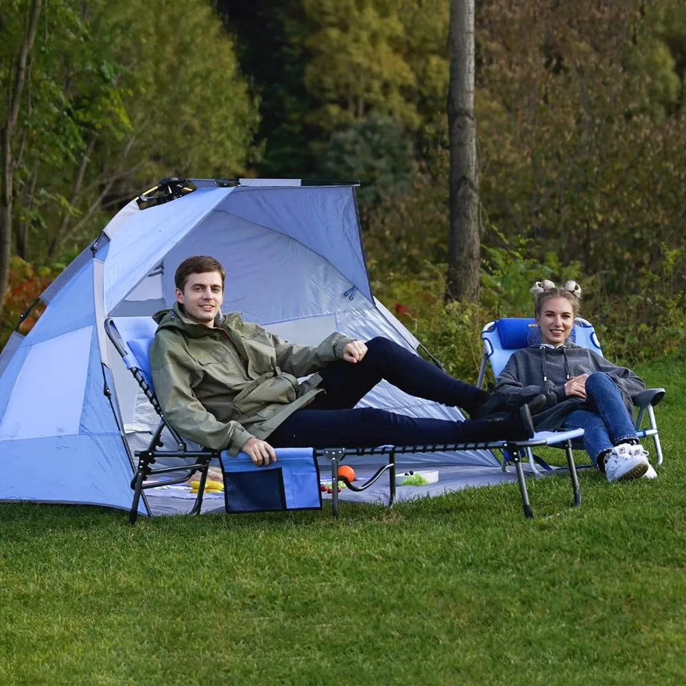 

Outdoor lawn chair, portable recliner, folding recliner, lightweight and adjustable 4-position three fold