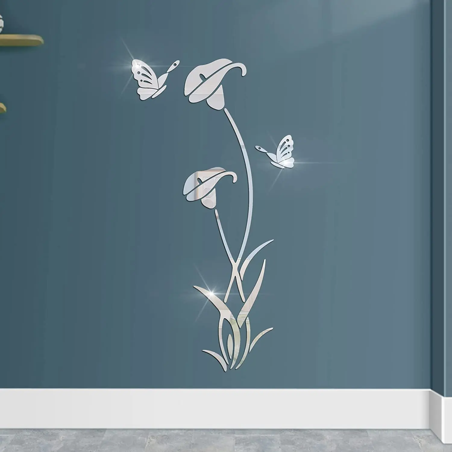 JYPHM 24 Stück Schmetterlings-Wandaufkleber – Doppelschichtig, Abnehmbar, In 4 Größen, Für Kühlschrank & Wand