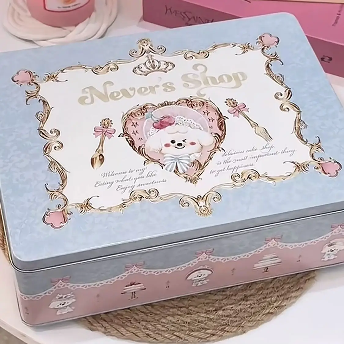 Flowers Know 7th Anniversary Makeup Storage Box Cosmetics Iron Box 4