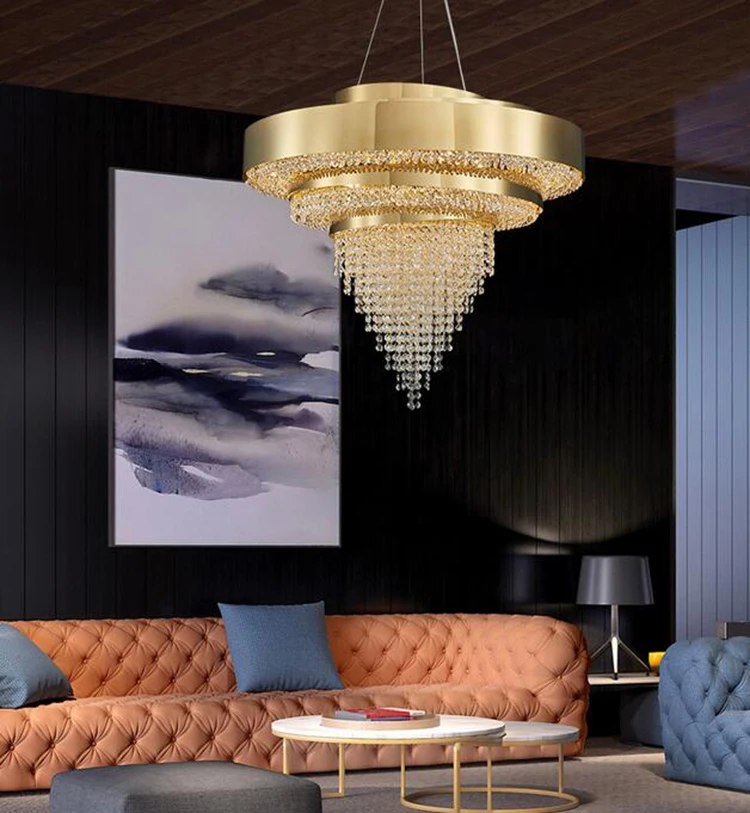 gold chandelier | modern gold crystal chandelier | small gold crystal chandelier | swag chandelier plug-in | crystal plug-in chandelier | large gold crystal chandelier