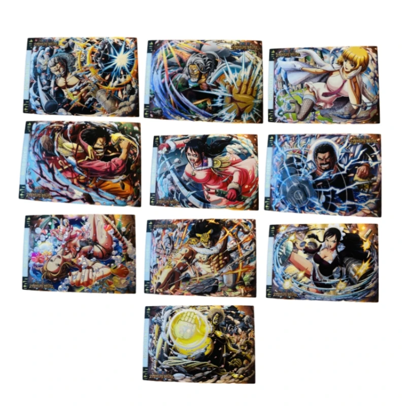 

10pcs/set ONE PIECE Animation Characters Gol·D·Roger Monkey D Garp Rough Flash Anime Classics Game Collection Cards Toy Gift