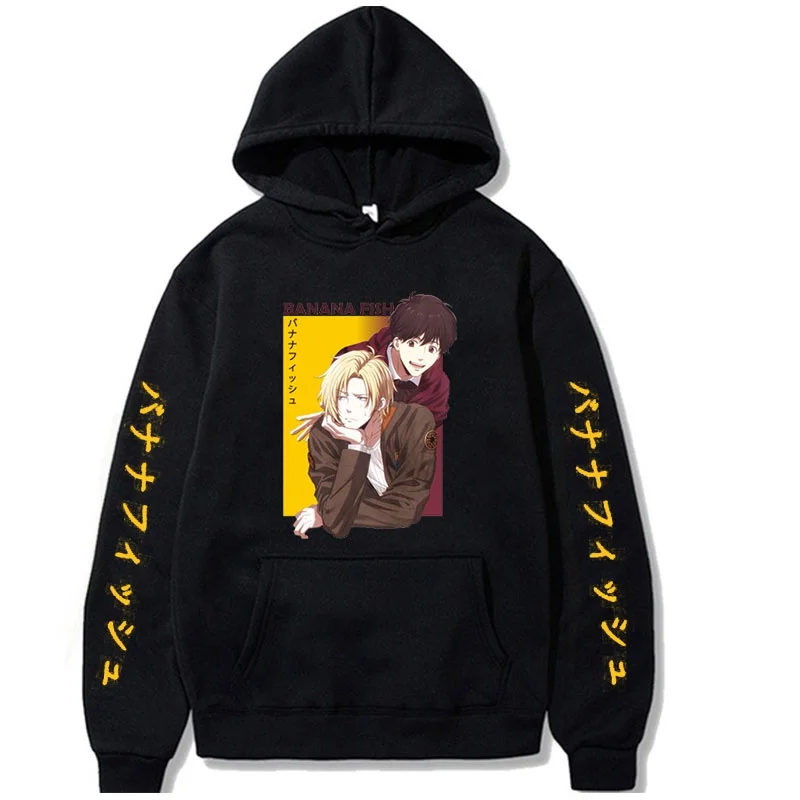 

New Hot Japan Banana Fish Anime Hoodies Men/women Fashion Harajuku Sweatshirt Pullover Plus Size Streetwear