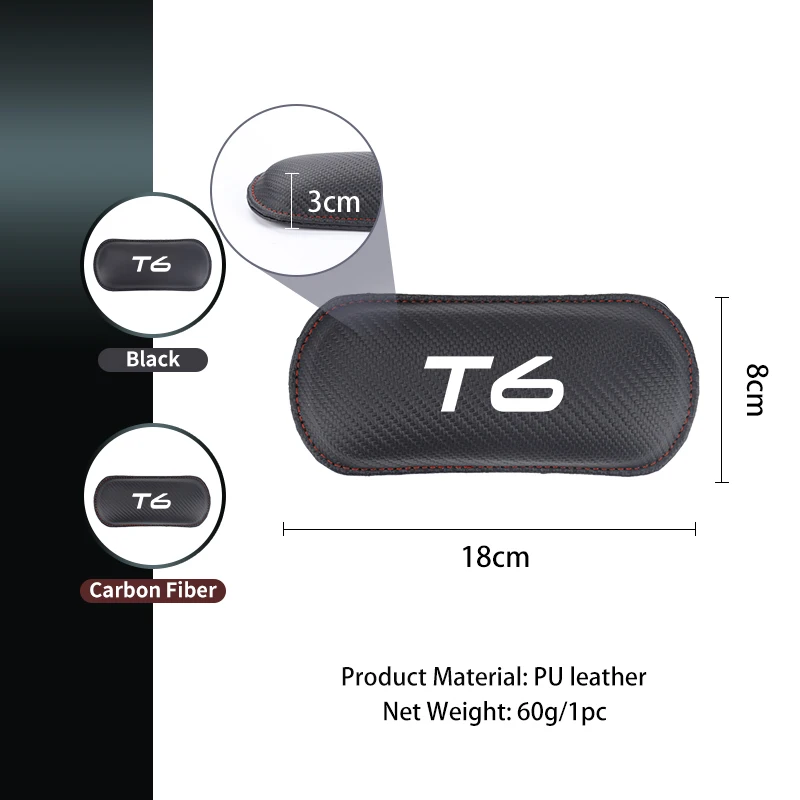 볼보 T6 S80 S90 V40 V50 V60 V70 V90 XC40 XC60 XC70 XC90용 가죽 차량 무릎 패드 시트 다리 무릎 쿠션 내부 액세서리