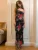 Tossy Printed Backless Halter Maxi Dress for Women - Slim Fit, High Waist, Elegant Party Dress