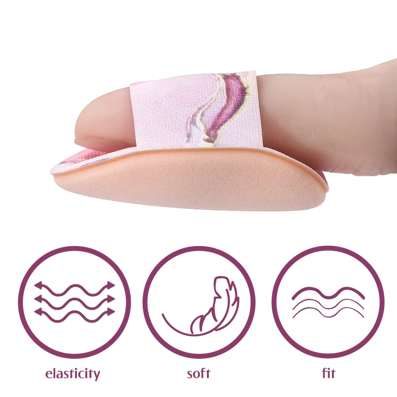 20개 미니 핑거 퍼프 메이크업 스펀지 세트 에어 쿠션 화장 퍼프 웻 & 드라이 비비크림 어플리케이터 컨실러 파운데이션 퍼프