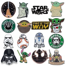 LT848 Star Wars Yoda Baby Cute Enamel Pin Lapel Pins Badge Pins Hats Clothes Backpack Decoration Jewelry Accessories Gifts