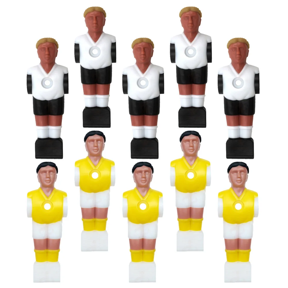 10Pcs Toys Machine Figures Table Football Figures Toys Machine Accessories Soccer Player Statue 10pcs roller skate marker cones for football slalom and soccer training equipmen