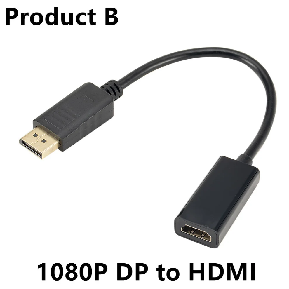 4K DP to HDMI-compatible Adapter Converter DisplayPort to HDMI Cable DP Male HDMI Female HD TV Video Audio Adapter For PC TV