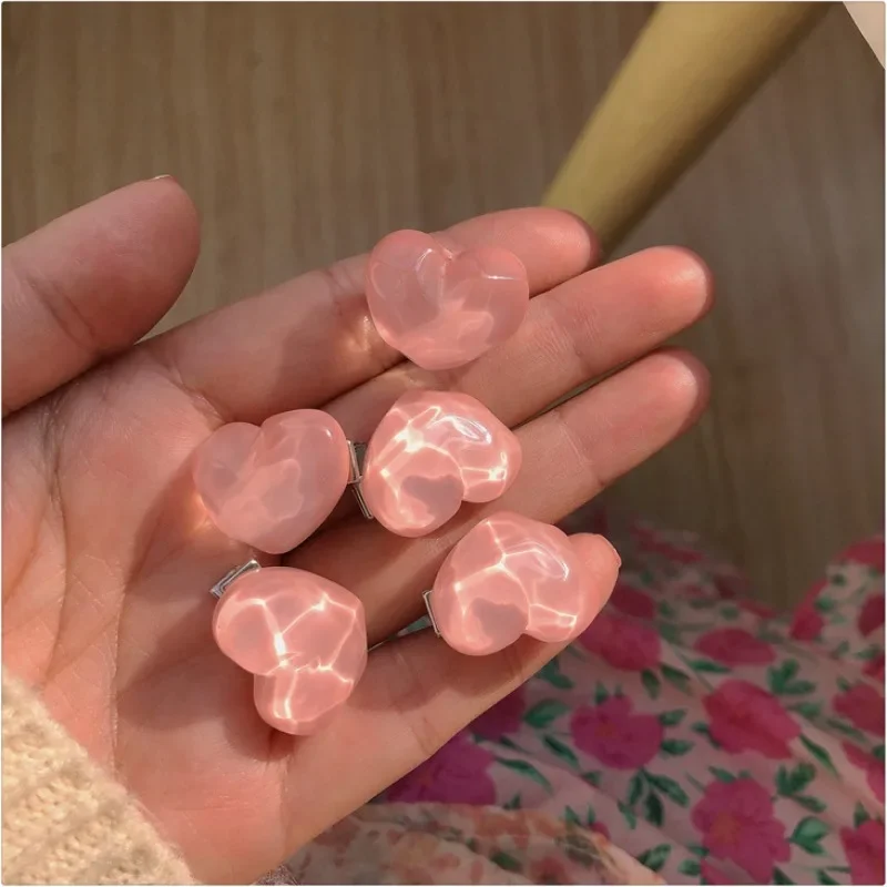 작은 활 머리핀, 귀여운 복숭아 장미 머리 장식, 헤어 액세서리, 소녀 사이드 앞머리 클립, 스위트 헤어 클립, 머리 장식 쥬얼리, 신제품