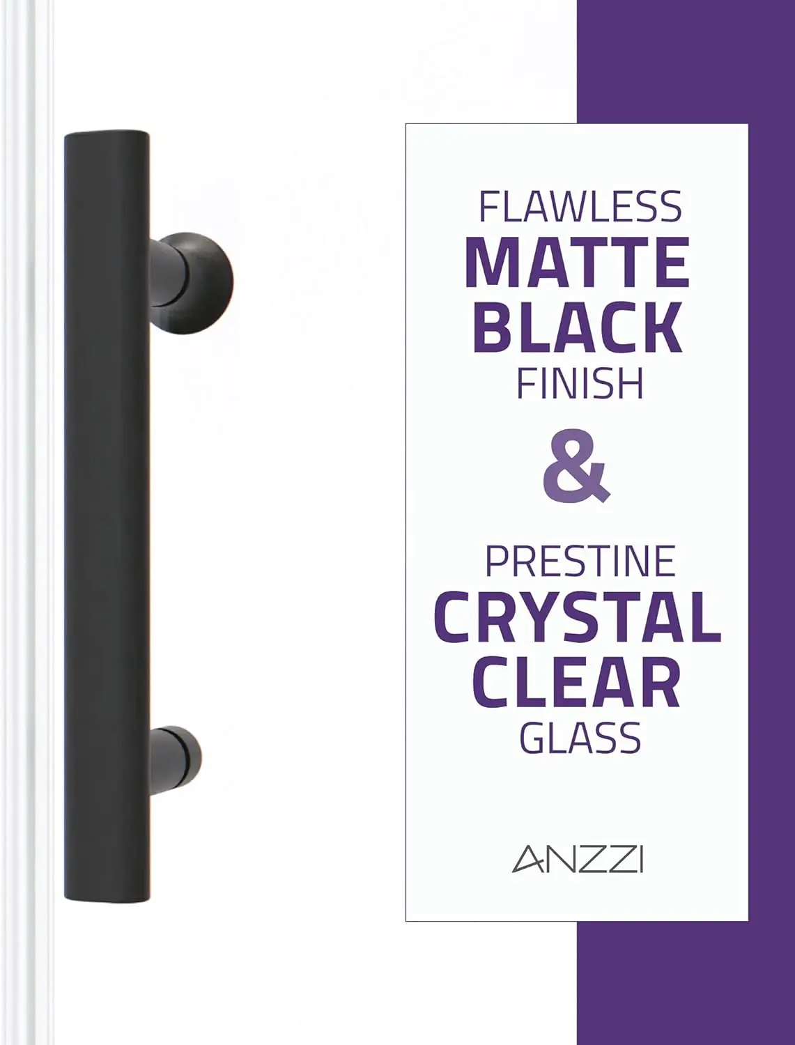 Framed Shower Door Matte Black Halberd Water Repellent Glass Shower Door Seal Strip Parts Easy Glide Rollers Sliding