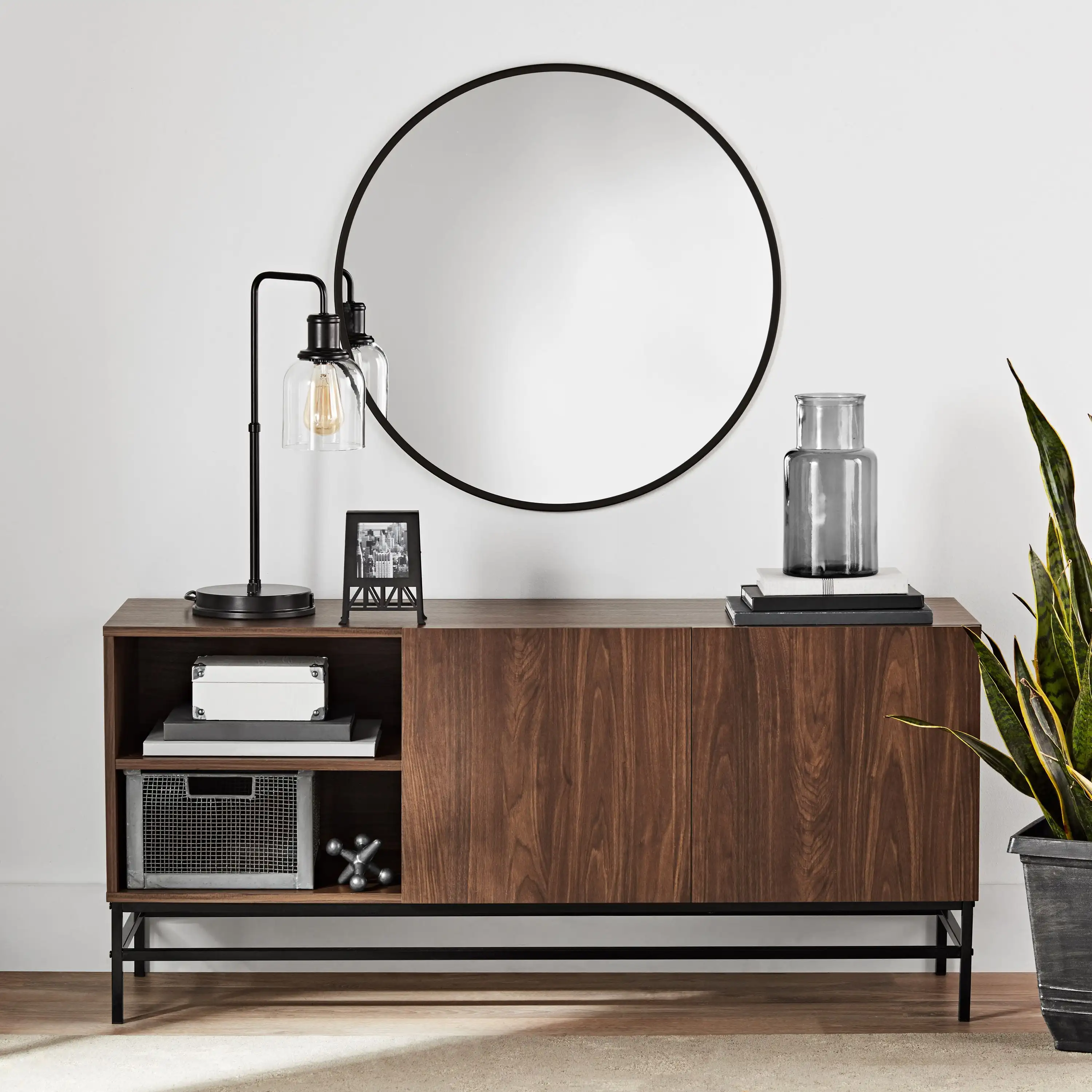 

Mainstays Sumpter Park Console Table, Canyon Walnut