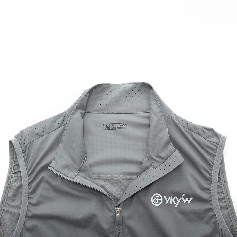 YKYWBIKE Men's Cycling Vests UPF50+ Bicycle Gilet Waterproof Road Bike Windbreaker Lightweight Riding Clothes Sleeveless Jacket 3