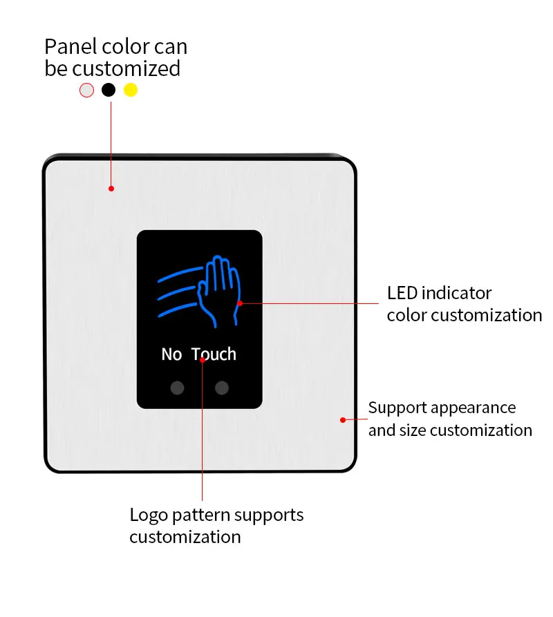 Touchless Door Access Exit Button with Infrared Sensor LED COM NO NC for Access